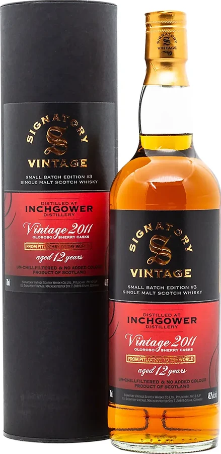 Inchgower 2011 SV Small Batch Edition #3 Oloroso Sherry 48.2% 700ml