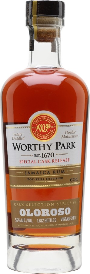 Worthy Park 2013 Oloroso Jamaica Rum Special Selection Series #7 6yo 55% 700ml