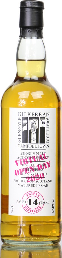 Kilkerran 14yo Triple Distilled Virtual Open Day 2020 Refill Bourbon Casks 57.8% 700ml