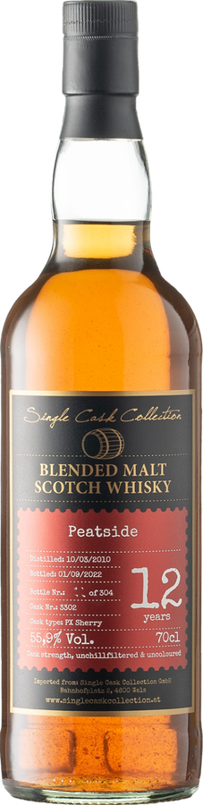 Blended Malt Scotch Whisky 2010 SCC Peatside PX Sherry 55.9% 700ml