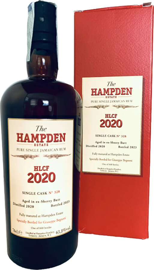 Velier Hampden Estate 2020 HLCF Specially Bottled for Giuseppe Begnoni 3yo 63.8% 700ml