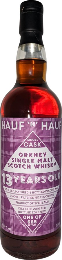 Orkney Single Malt Scotch Whisky 2010 BNSp Hauf n Hauf 1st Fill Port Pipe QoQa.ch 59.2% 700ml