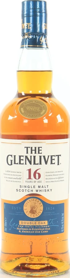 Glenlivet 16yo Double Oak Distillery Exclusive European Oak & American Oak 48.2% 700ml