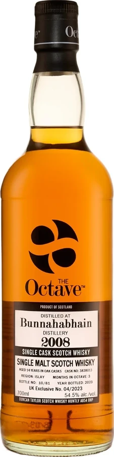Bunnahabhain 2008 DT The Octave 3 Months Sherry Octave Finish U.K.Exclusive 54.5% 700ml
