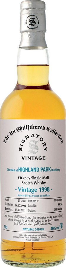 Highland Park 1998 SV The Un-Chillfiltered Collection LMDW Hogshead Selected by LMDW 46% 700ml