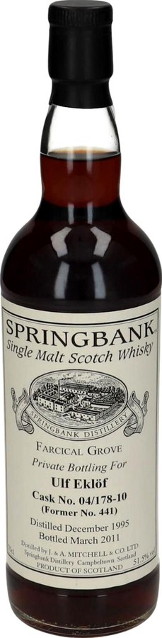 Springbank 1995 Private Bottling Ulf Eklof 51.5% 700ml