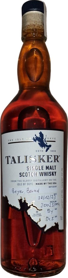 Talisker 9yo Handfilled Distillery only Rejuvenated Red Wine 54.5% 700ml