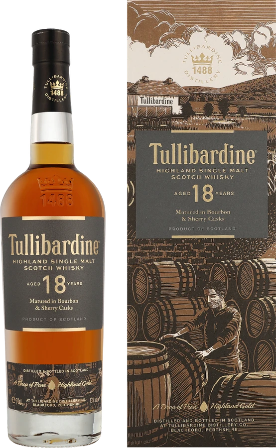 Tullibardine 18yo 1st fill Bourbon Sherry 43% 700ml