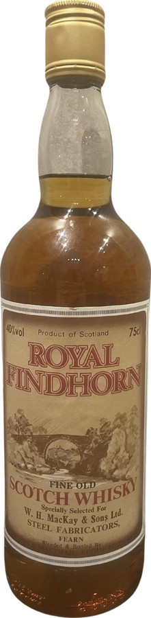 Royal Findhorn Fine Old Scotch Whisky GM W.H. MacKay & Sons Ltd. Steel Fabricators Fearn 40% 750ml