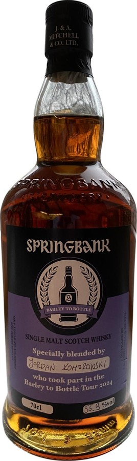 Springbank Barley to Bottle Tour 2024 14yo f.sherry 14yo f.bourbon Jordan Komorowski 55.9% 700ml