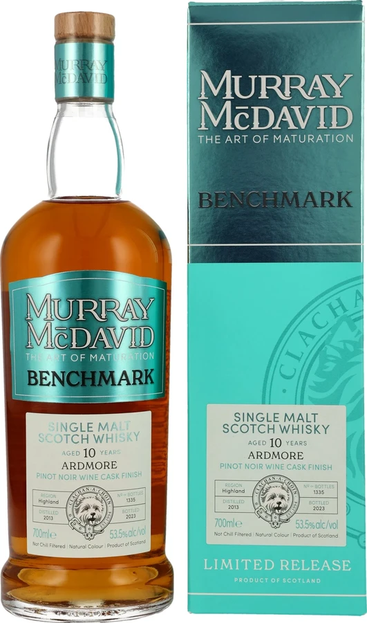 Ardmore 2013 MM Benchmark Limited Release 1st Fill Pinot Noir Cask Finish 53.5% 700ml
