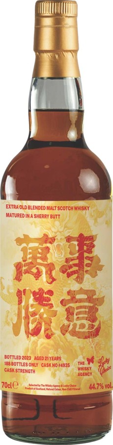 Blended Malt Scotch Whisky 21yo TWA XO Sherry Butt The Whisky Agency & Lucky Choice 44.7% 700ml