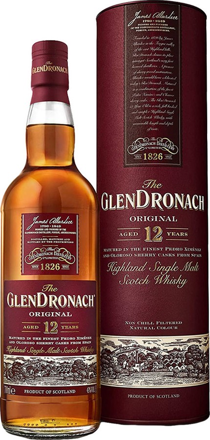 Glendronach 12yo Original Highland Single Malt Scotch Whisky 43% 700ml