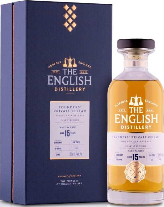 The English Whisky 2007 Founders Private Cellar Madeira 58.1% 700ml