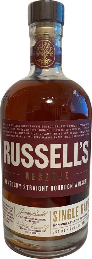Russell's Reserve Single Barrel Kentucky Straight Bourbon Whisky Single Barrel 55% 750ml