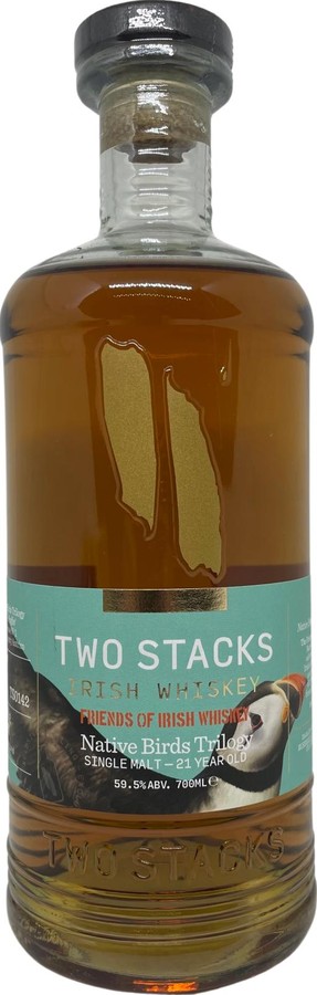 Two Stacks 21yo The Puffin Native Birds Trilogy Bourbon Friends of Irish Whisky Facebook Page 54% 700ml