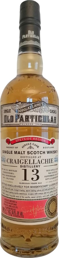 Craigellachie 2010 Xtra Old Particular Refill Hogshead Bottled exclusively for Whiskyschiff Luzern 2024 55.8% 700ml