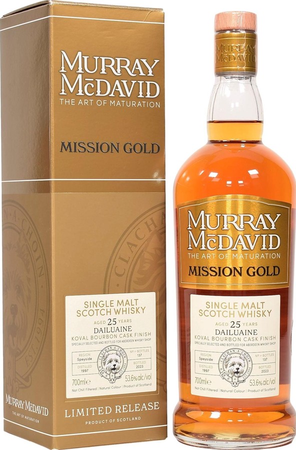 Dailuaine 1997 MM Mission Gold Koval Bourbon Finish Aberdeen Whisky Shop Exclusive 53.6% 700ml