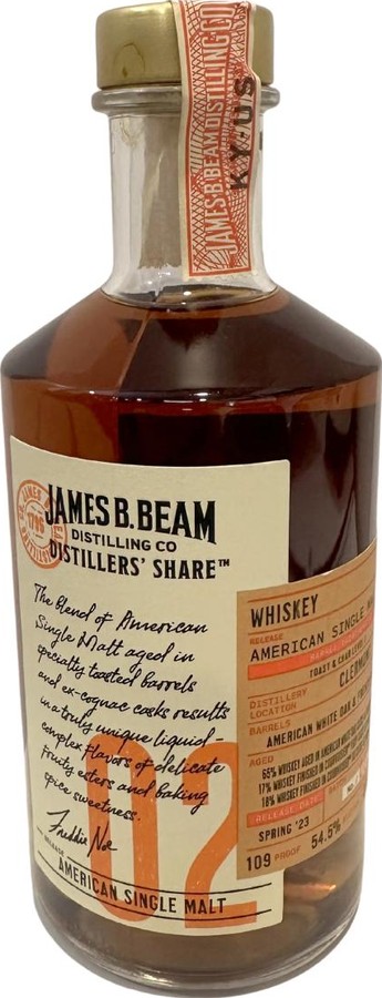 Jim Beam American Single Malt Distillers Share American Outpost at Beam's 54.5% 375ml