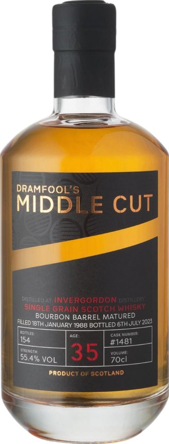 Invergordon 1988 Df Dramfool's middle cut Bourbon Barrel 55.4% 700ml