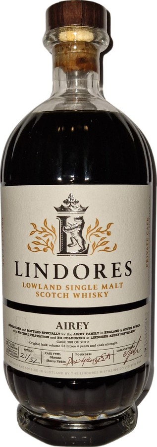 Lindores Abbey 2019 The Private Cask Oloroso Sherry Firkin Aires family 59.5% 700ml
