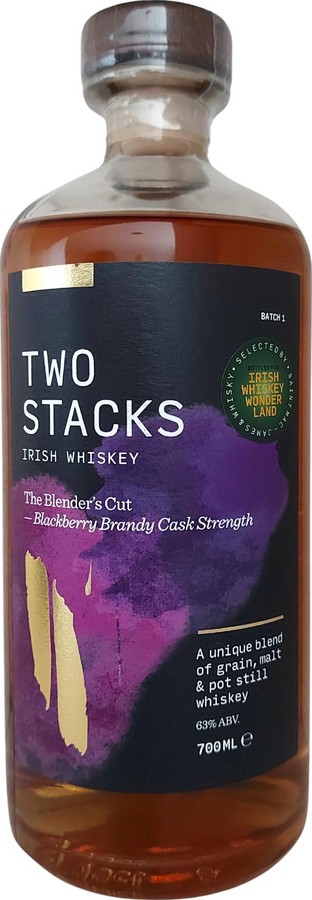 Two Stacks The Blender's Cut Blackberry Brandy Cask Strength Saint Mac + James & Whisky 63% 700ml