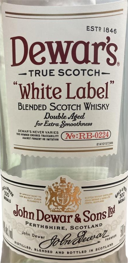Dewar's White Label Blended Scotch Whisky 40% 500ml