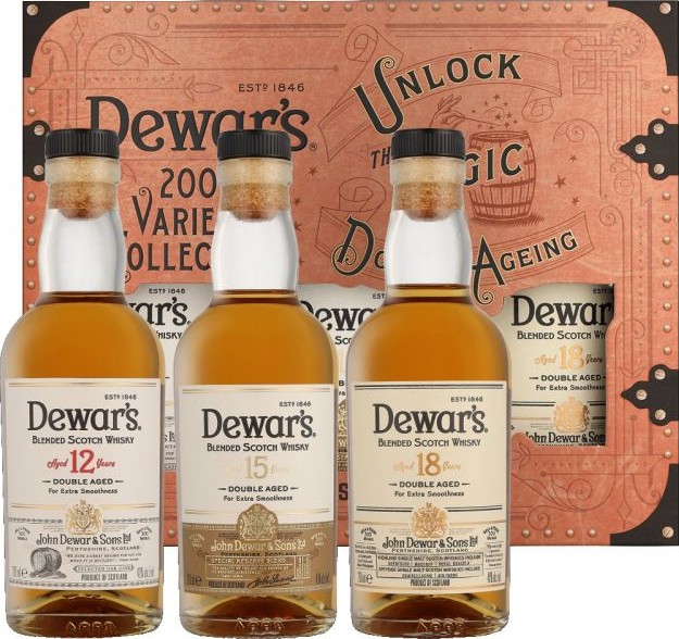 Dewar's Variety Double Aged Series Pack 3 Bottles SET 200ml