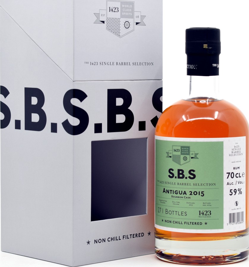 S.B.S. 2015 Antigua Bourbon Cask 9yo 59% 700ml