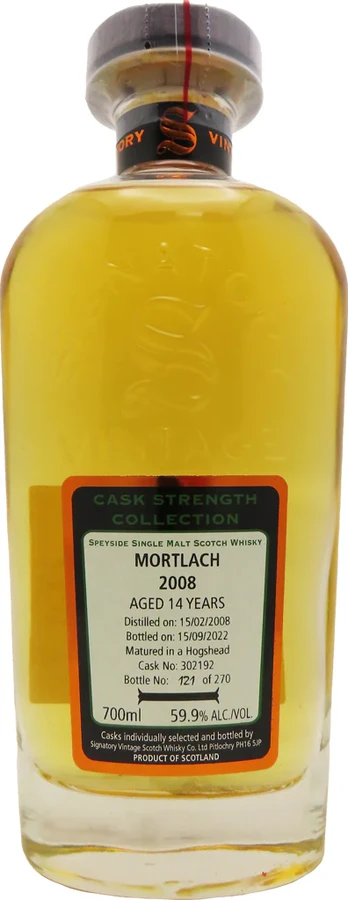 Mortlach 2008 SV Cask Strength Collection 59.9% 700ml