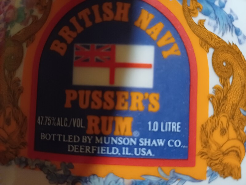 Pussers British Navy Rum Bottled by Munson Shaw 47.75% 1000ml