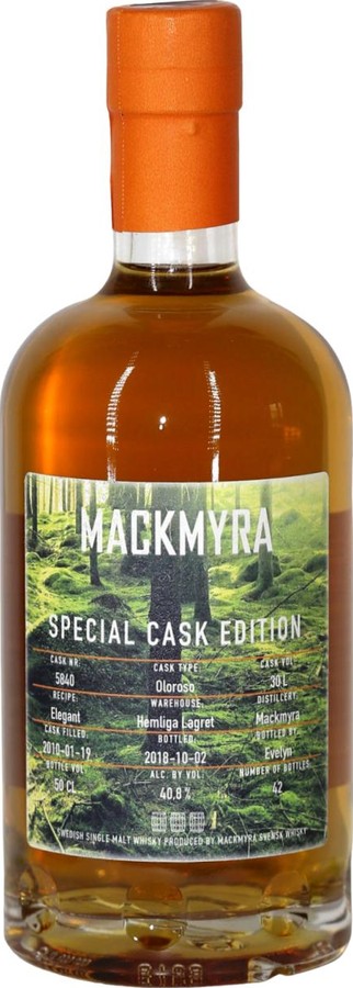 Mackmyra 2010 Special Cask Edition 40.8% 500ml