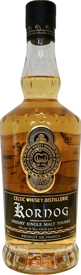 Kornog Sant Ivy 2023 Whisky Single Malt Tourbe Ex-Bourbon Barrel 57.7% 700ml