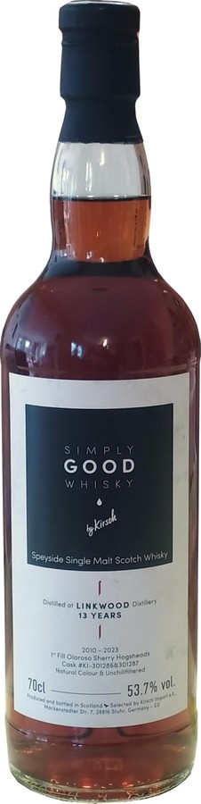Linkwood 2010 KI Simply Good Whisky 53.7% 700ml
