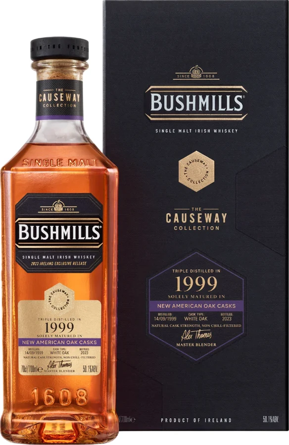 Bushmills 1999 The Causeway Collection New American Oak Ireland Exclusive Release 50.1% 700ml