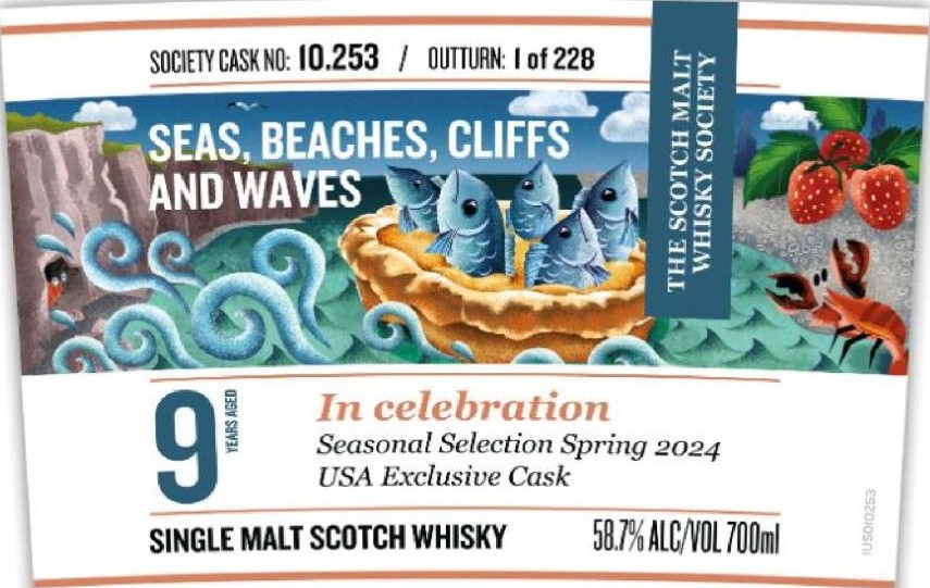 Bunnahabhain 2013 SMWS 10.253 Seas beaches cliffs and waves The Scotch Malt Whisky Society of America 58.7% 700ml