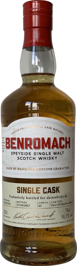 Benromach 2012 Single Cask deinwhisky.de 58.5% 700ml