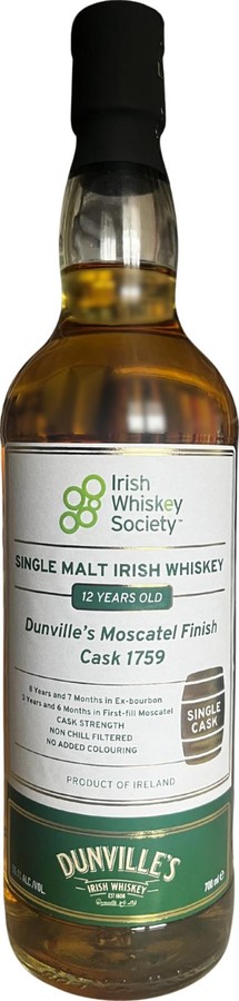 Dunville's 12yo Single Cask Irish Whisky Society 55.1% 700ml