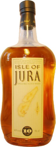 Isle of Jura 10yo Old Square Map Label 1990s 40% 700ml
