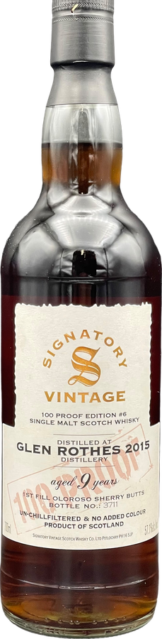 Glenrothes 2015 SV 100 proof edition #6 57.1% 700ml