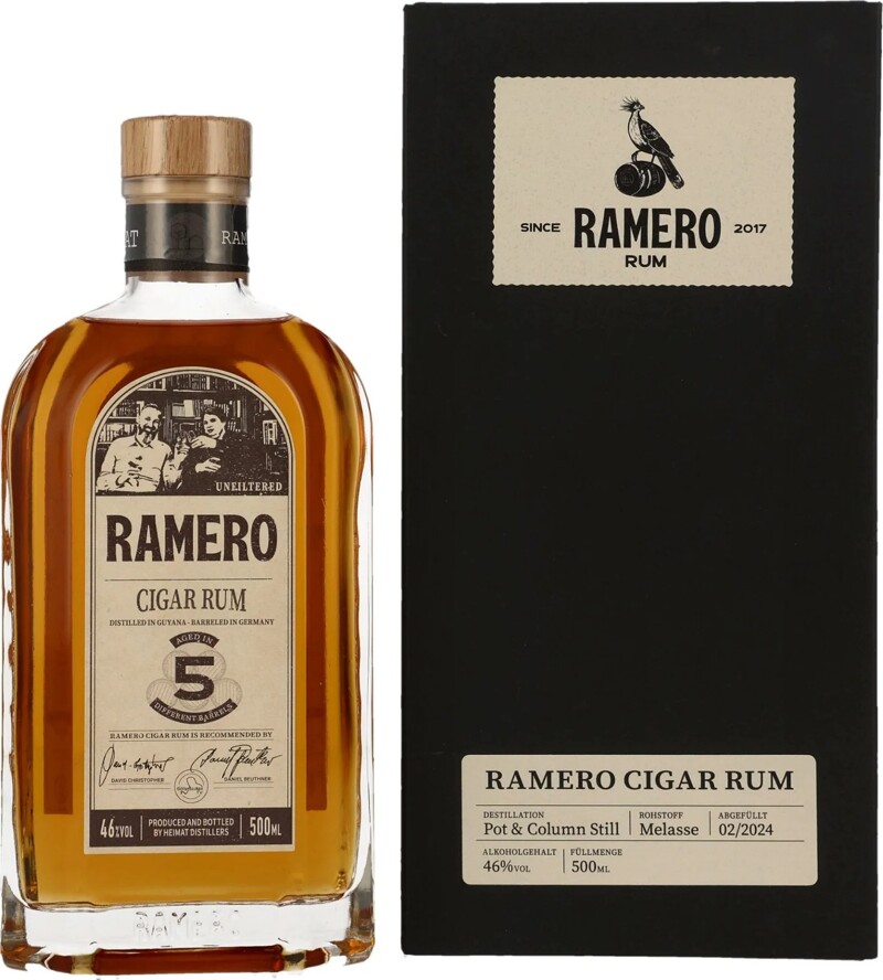 Ramero Rum Heimat Distillers Cigar 5yo 46% 500ml