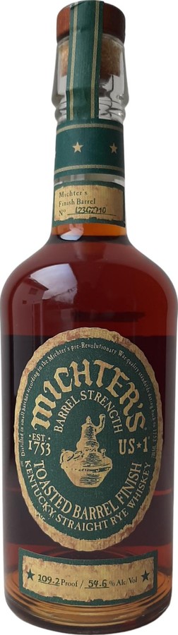 Michter's Michter's US 1 Toasted Barrel Finish Rye Barrel Strength Toasted American Oak Finish 54.6% 700ml