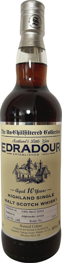 Edradour 2013 SV The Un-Chillfiltered Collection Sherry Whisky.de exklusiv 46% 700ml