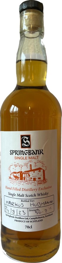 Springbank Hand Filled Distillery Exclusive Markus Hubmann 56.7% 700ml