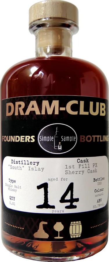 Simple Sample 14yo SiSa Dram-Club Founders Bottling 52.7% 500ml