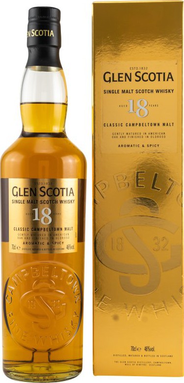 Glen Scotia 18yo Classic Campbeltown Malt Oloroso Sherry Casks Finish 46% 700ml