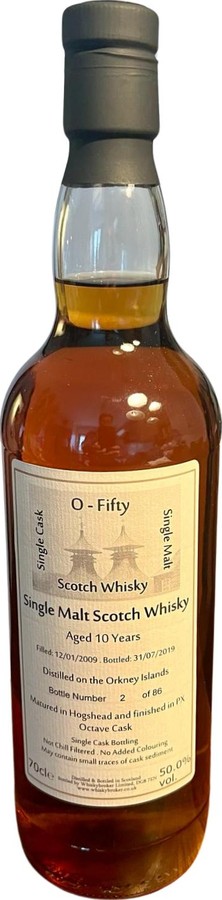 Distilled on the Orkney Islands 2009 WhB O-Fifty O-fifty 50% 700ml