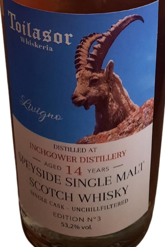 Inchgower 14yo UD Serie Stambecco Livigno Edition No 3 Toilasor Whiskeria Livigno 53.2% 700ml