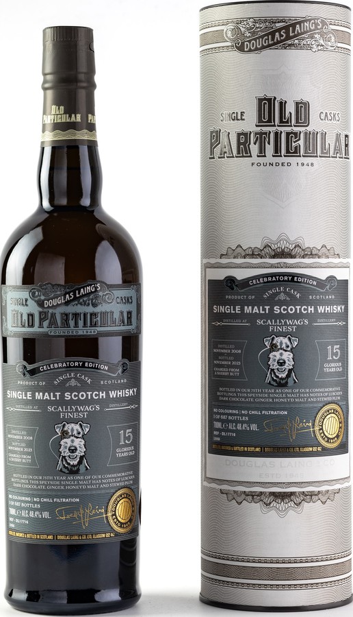 Scallywag 2008 DL Old Particular Sherry butt 75th anniversary Douglas Laing 48.4% 700ml