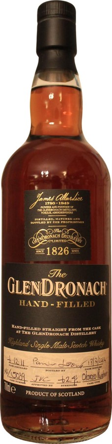 Glendronach 2011 Hand-filled at the distillery 62.4% 700ml